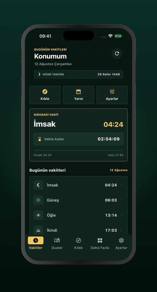 Ezan Vakti vakitler