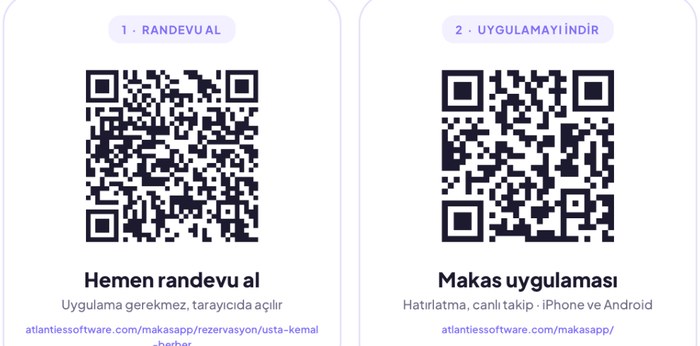 Afişteki QR kodlar